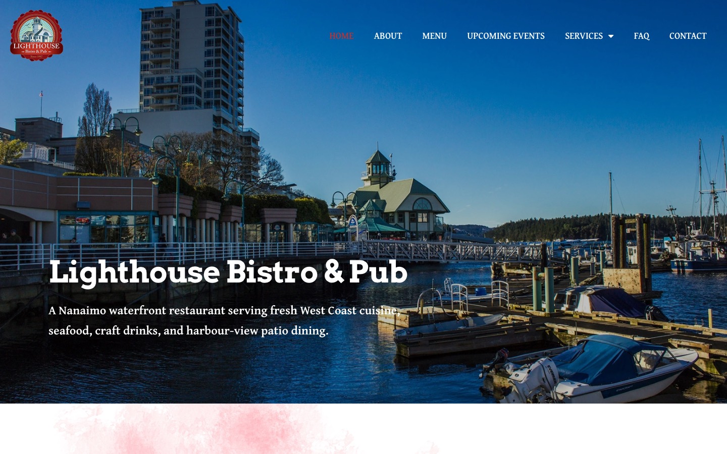 The current homepage
